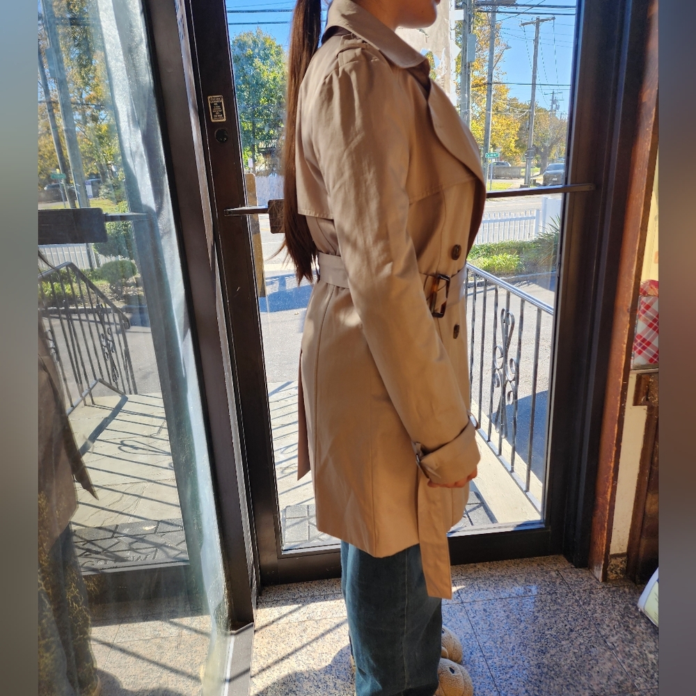 Mokhwassi  Classic Tan Trench Coat S - Picture 4 of 5